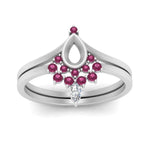 Load image into Gallery viewer, tiara-semi-mount-bezel-pink-sapphire-wedding-ring-set-in-white-gold-FD1046SMGSADRPIANGLE5-NL-WG?v=1757575017