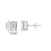 Load image into Gallery viewer, timeless-emerald-cut-diamond-stud-earrings-one-carat-diamond-in-platinum-FD-EAR10411EMANGLE2-1.00CT-NL-WG-HW