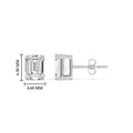 Thumbnail 5 - timeless-emerald-cut-diamond-stud-earrings-one-carat-diamond-in-platinum-FD-EAR10411EMANGLE2-1.00CT-NL-WG-HW