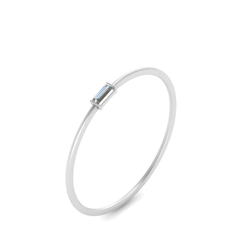 Tiny Baguette Stackable Ring