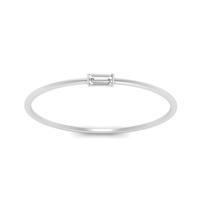 Tiny Baguette Stackable Ring