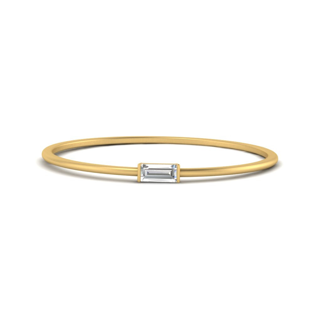 Tiny Baguette Stackable Ring