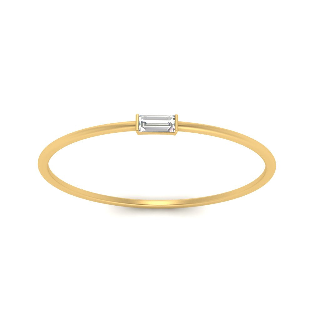 Tiny Baguette Stackable Ring