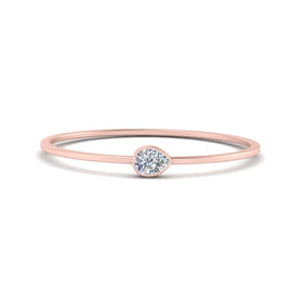 Tiny Pear Gemstone Stacking Ring