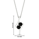 Load image into Gallery viewer, together-forever-black-diamond-two-stone-bypass-pendant-in-FDPD11485GBLACKANGLE1-NL-WG
