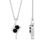 Load image into Gallery viewer, together-forever-black-diamond-two-stone-bypass-pendant-in-FDPD11485GBLACKANGLE1-NL-WG
