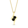 Load image into Gallery viewer, together-forever-black-diamond-two-stone-bypass-pendant-in-FDPD11485GBLACKANGLE1-NL-YG