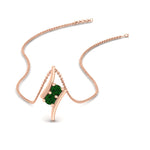 Load image into Gallery viewer, together-forever-emerald-two-stone-bypass-pendant-in-FDPD11485GEMGRANGLE1-NL-RG
