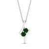 Load image into Gallery viewer, together-forever-emerald-two-stone-bypass-pendant-in-FDPD11485GEMGRANGLE1-NL-WG