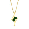 Load image into Gallery viewer, together-forever-emerald-two-stone-bypass-pendant-in-FDPD11485GEMGRANGLE1-NL-YG