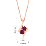 Load image into Gallery viewer, together-forever-pink-sapphire-two-stone-bypass-pendant-in-FDPD11485GSADRPIANGLE1-NL-RG
