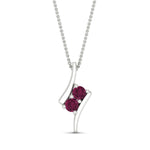 Load image into Gallery viewer, together-forever-pink-sapphire-two-stone-bypass-pendant-in-FDPD11485GSADRPIANGLE1-NL-WG

