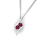 Load image into Gallery viewer, together-forever-pink-sapphire-two-stone-bypass-pendant-in-FDPD11485GSADRPIANGLE1-NL-WG
