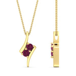 Load image into Gallery viewer, together-forever-pink-sapphire-two-stone-bypass-pendant-in-FDPD11485GSADRPIANGLE1-NL-YG

