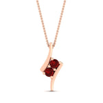 Load image into Gallery viewer, together-forever-ruby-two-stone-bypass-pendant-in-FDPD11485GRUDRANGLE1-NL-RG
