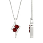 Load image into Gallery viewer, together-forever-ruby-two-stone-bypass-pendant-in-FDPD11485GRUDRANGLE1-NL-WG
