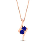 Load image into Gallery viewer, together-forever-sapphire-two-stone-bypass-pendant-in-FDPD11485GSABLANGLE1-NL-RG
