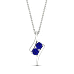 Load image into Gallery viewer, together-forever-sapphire-two-stone-bypass-pendant-in-FDPD11485GSABLANGLE1-NL-WG
