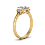 Load image into Gallery viewer, Princess Cut 3 Stone Trapezoid Engagement Ring
