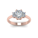 Load image into Gallery viewer, 3 Stone Trapezoid Engagement Ring

