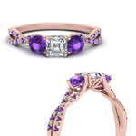 Load image into Gallery viewer, trellis-twisted-3-stone-asscher-cut-diamond-ring-violet-topaz-in-rose-gold-FD123699ASRGVITOANGLE3-NL-RG?v=1756181595
