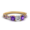 Load image into Gallery viewer, trellis-twisted-3-stone-asscher-cut-diamond-ring-violet-topaz-in-yellow-gold-FD123699ASRGVITO-NL-YG?v=1756181595