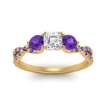 Load image into Gallery viewer, trellis-twisted-3-stone-asscher-cut-diamond-ring-violet-topaz-in-yellow-gold-FD123699ASRGVITOANGLE5-NL-YG?v=1756181595
