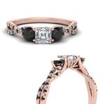 Load image into Gallery viewer, trellis-twisted-3-stone-asscher-cut-diamond-ring-with-black-diamond-in-rose-gold-FD123699ASRGBLACKANGLE3-NL-RG?v=1756181595
