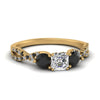 Load image into Gallery viewer, trellis-twisted-3-stone-asscher-cut-diamond-ring-with-black-diamond-in-yellow-gold-FD123699ASRGBLACK-NL-YG?v=1756181595