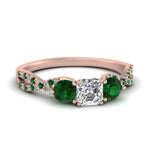 Load image into Gallery viewer, trellis-twisted-3-stone-asscher-cut-diamond-ring-with-emerald-in-rose-gold-FD123699ASRGEMGR-NL-RG?v=1756181595
