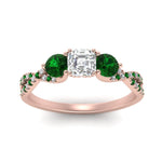 Load image into Gallery viewer, trellis-twisted-3-stone-asscher-cut-diamond-ring-with-emerald-in-rose-gold-FD123699ASRGEMGRANGLE5-NL-RG?v=1756181595
