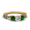 Load image into Gallery viewer, trellis-twisted-3-stone-asscher-cut-diamond-ring-with-emerald-in-yellow-gold-FD123699ASRGEMGR-NL-YG?v=1756181595