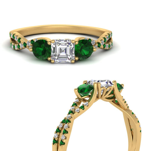 trellis-twisted-3-stone-asscher-cut-diamond-ring-with-emerald-in-yellow-gold-FD123699ASRGEMGRANGLE3-NL-YG?v=1756181594