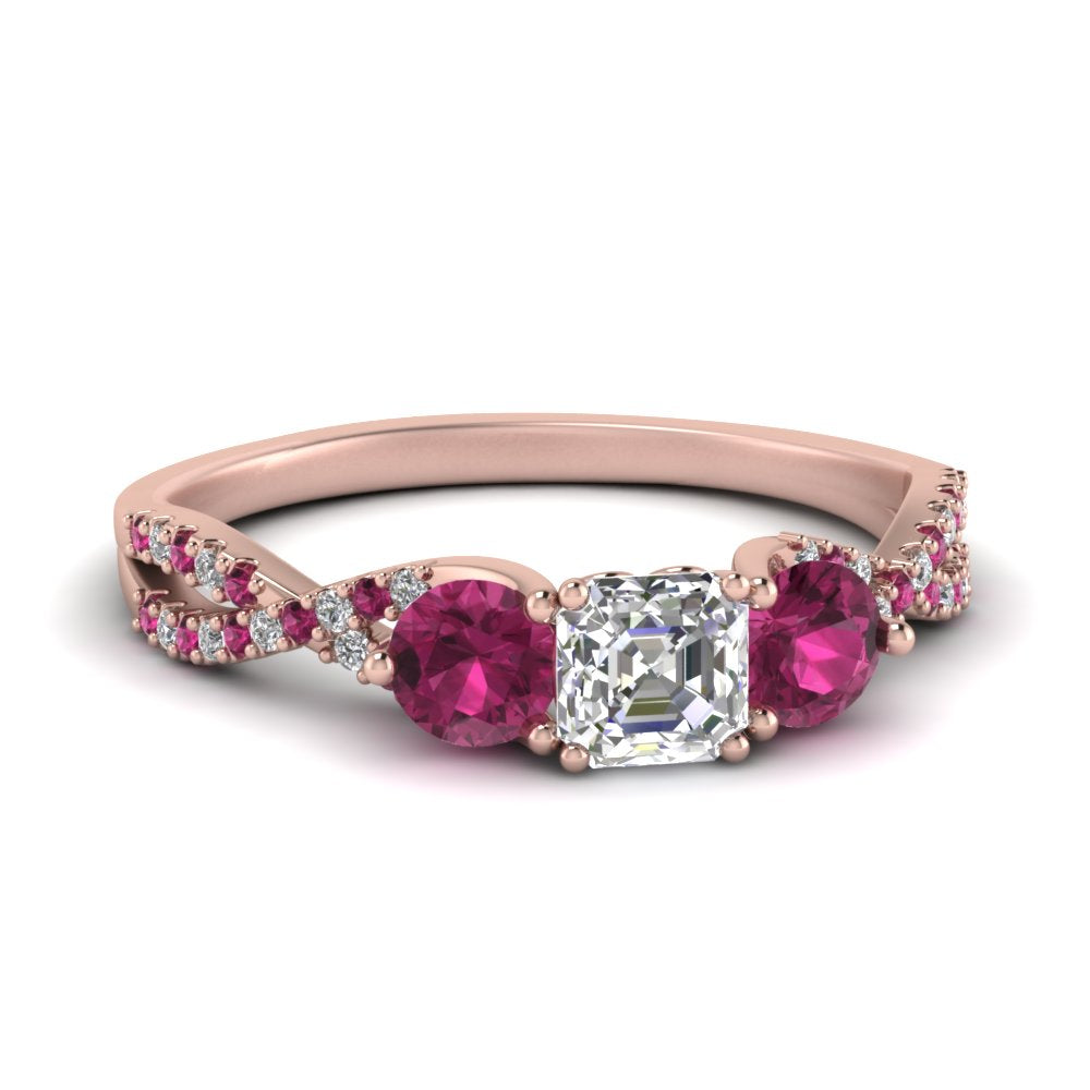trellis-twisted-3-stone-asscher-cut-diamond-ring-with-pink-sapphire-in-rose-gold-FD123699ASRGSADRPI-NL-RG?v=1756181595