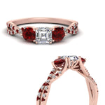 Load image into Gallery viewer, trellis-twisted-3-stone-asscher-cut-diamond-ring-with-ruby-in-rose-gold-FD123699ASRGRUDRANGLE3-NL-RG?v=1756181595
