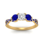 Load image into Gallery viewer, trellis-twisted-3-stone-asscher-cut-diamond-ring-with-sapphire-in-yellow-gold-FD123699ASRGSABLANGLE5-NL-YG?v=1756181595
