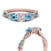 Load image into Gallery viewer, trellis-twisted-3-stone-cushion-cut-diamond-ring-blue-topaz-in-rose-gold-FD123699CURGICBLTOANGLE3-NL-RG?v=1756181617