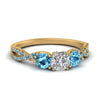 Load image into Gallery viewer, trellis-twisted-3-stone-cushion-cut-diamond-ring-blue-topaz-in-yellow-gold-FD123699CURGICBLTO-NL-YG?v=1756181617