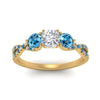 Load image into Gallery viewer, trellis-twisted-3-stone-cushion-cut-diamond-ring-blue-topaz-in-yellow-gold-FD123699CURGICBLTOANGLE5-NL-YG?v=1756181617