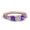 Load image into Gallery viewer, trellis-twisted-3-stone-cushion-cut-diamond-ring-violet-topaz-in-rose-gold-FD123699CURGVITO-NL-RG?v=1756181618