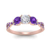 Load image into Gallery viewer, trellis-twisted-3-stone-cushion-cut-diamond-ring-violet-topaz-in-rose-gold-FD123699CURGVITOANGLE5-NL-RG?v=1756181617