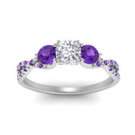 Load image into Gallery viewer, trellis-twisted-3-stone-cushion-cut-diamond-ring-violet-topaz-in-white-gold-FD123699CURGVITOANGLE5-NL-WG?v=1756181617

