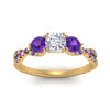 Load image into Gallery viewer, trellis-twisted-3-stone-cushion-cut-diamond-ring-violet-topaz-in-yellow-gold-FD123699CURGVITOANGLE5-NL-YG?v=1756181617