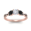 Load image into Gallery viewer, trellis-twisted-3-stone-cushion-cut-diamond-ring-with-black-diamond-in-rose-gold-FD123699CURGBLACKANGLE5-NL-RG?v=1756181618