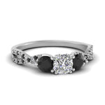 Load image into Gallery viewer, trellis-twisted-3-stone-cushion-cut-diamond-ring-with-black-diamond-in-white-gold-FD123699CURGBLACK-NL-WG?v=1756181616
