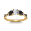 Load image into Gallery viewer, trellis-twisted-3-stone-cushion-cut-diamond-ring-with-black-diamond-in-yellow-gold-FD123699CURGBLACKANGLE5-NL-YG?v=1756181617