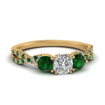 Load image into Gallery viewer, trellis-twisted-3-stone-cushion-cut-diamond-ring-with-emerald-in-yellow-gold-FD123699CURGEMGR-NL-YG?v=1756181617
