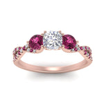 Load image into Gallery viewer, trellis-twisted-3-stone-cushion-cut-diamond-ring-with-pink-sapphire-in-rose-gold-FD123699CURGSADRPIANGLE5-NL-RG?v=1756181617

