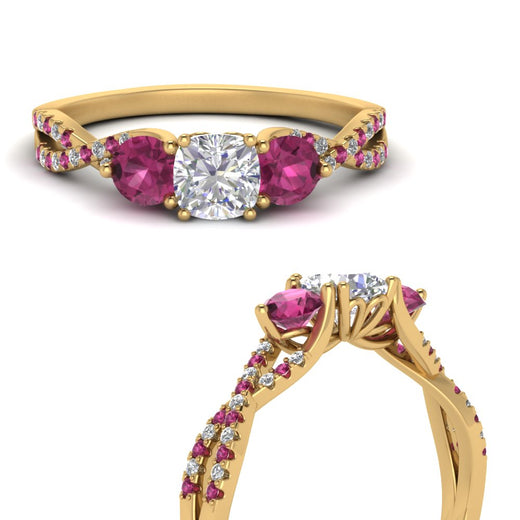 trellis-twisted-3-stone-cushion-cut-diamond-ring-with-pink-sapphire-in-yellow-gold-FD123699CURGSADRPIANGLE3-NL-YG?v=1756181617