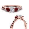 Load image into Gallery viewer, trellis-twisted-3-stone-cushion-cut-diamond-ring-with-ruby-in-rose-gold-FD123699CURGRUDRANGLE3-NL-RG?v=1756181617